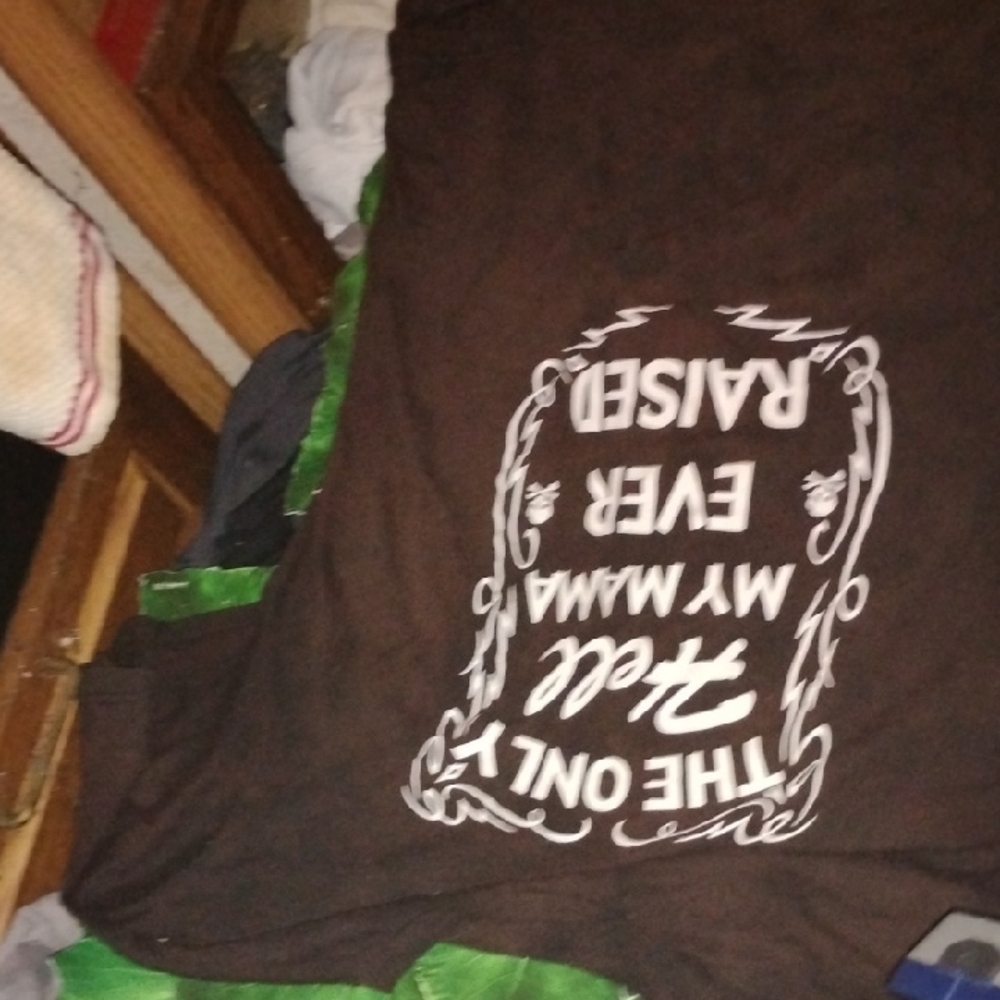 Brown Graphic Tee with White Print